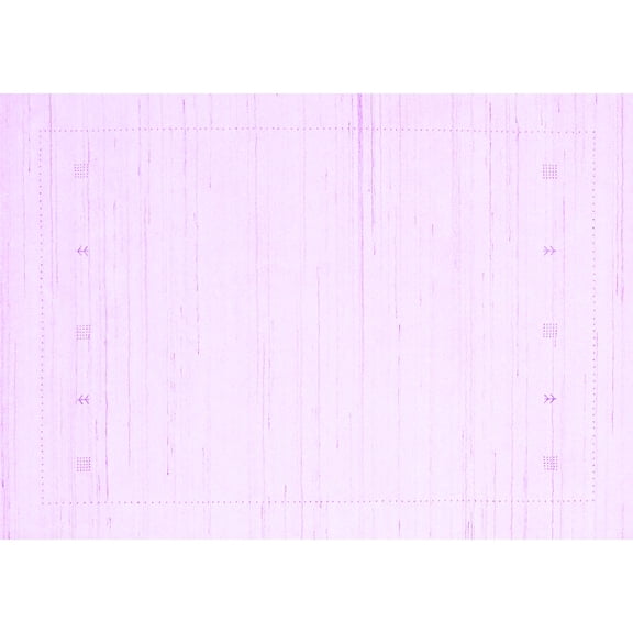 Ahgly Company Indoor Rectangle Solid Purple Modern Area Rugs, 5' x 7'