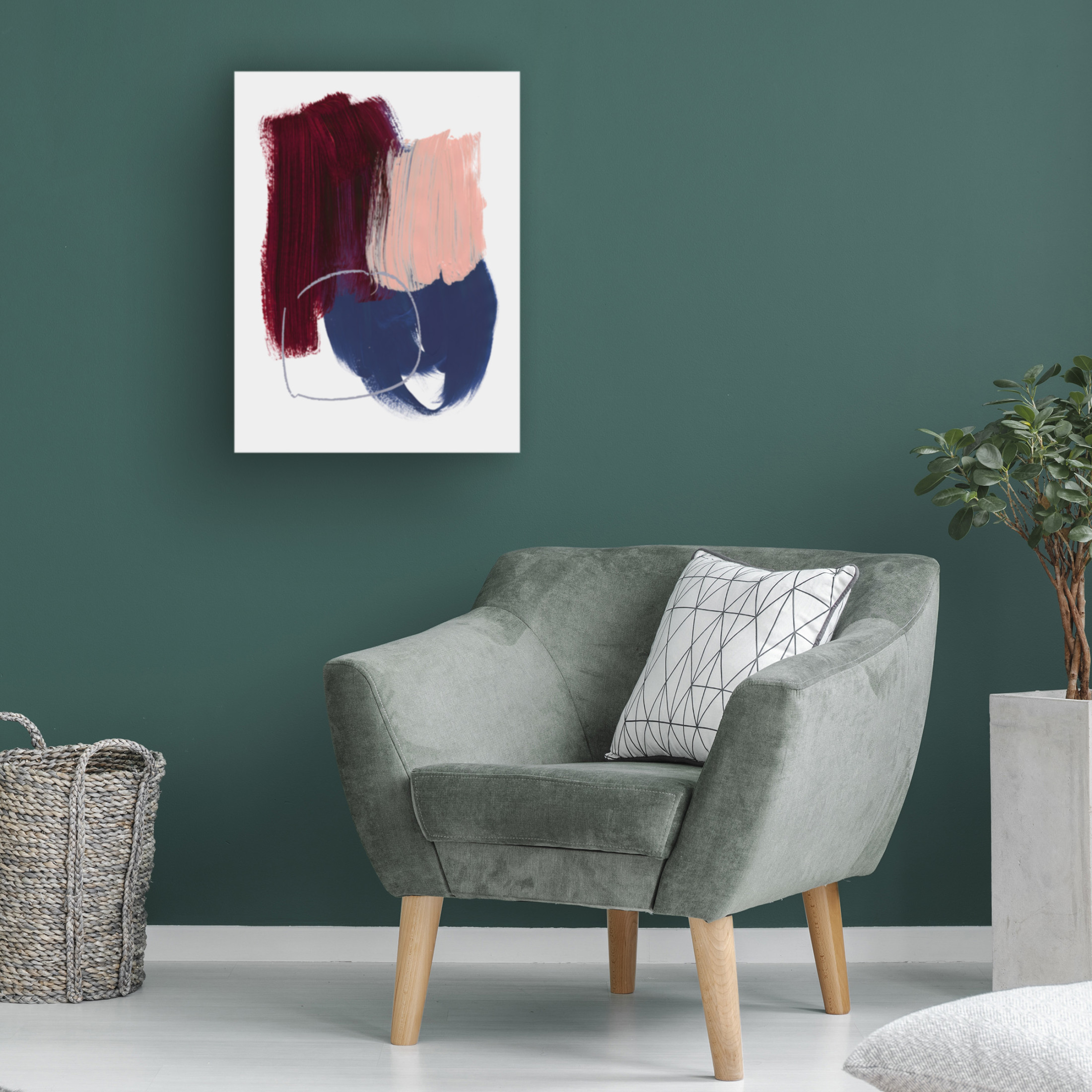 Trademark Fine Art Mareike Bohmer Abstract Brush Strokes 11 Canvas Wall Art