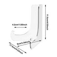 thumbnail image 3 of 5 Pack Clear Acrylic Display Stands - 4.5" Adjustable Angle Easel Holders for Plates, Photos, Books & Cards - Versatile Tabletop Showcase for Retail or Home Decor, 3 of 6