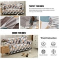 thumbnail image 4 of 1 2 3 4 Seater Printed Sofa Cover Couch Slipcover, Elastic Stretch Armchair / Loveseat / Couch Sectional Sofa Slipcover Furniture with 1 Pillowcase Protector Dog Pet, 4 of 8