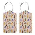 Lukts Dogs In Different Poses Pattern Luggage Tags for Suitcases