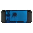thumbnail image 7 of eXtremeRate Transparent Clear Blue Console Back Plate DIY Replacement Housing Shell Case for Nintendo Switch Console with Kickstand – JoyCon Shell NOT Included, 7 of 7