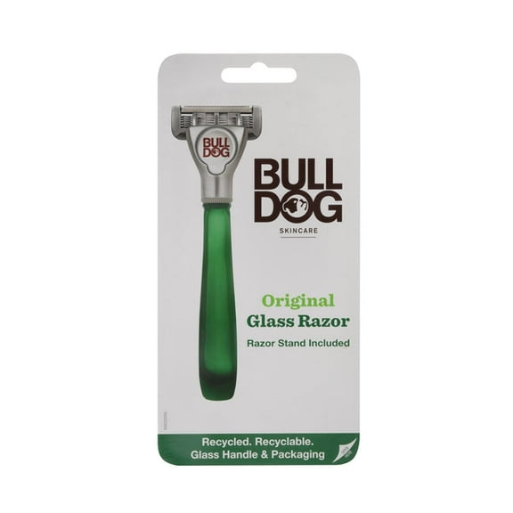 Bulldog Mens Skincare Original Glass Handle Razor With Razor Stand, 1 Ea..