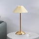 thumbnail image 4 of Lámpara De Mesa Lámpara de mesita de noche plisada nórdica con estilo moderno con base de madera para decoración del hogar Likrtyny  Para estrenar, 4 of 8