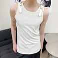 thumbnail image 5 of INCERUN Men Belt Punk Fancy Shirts Pure Color Holiday Casual Comfy Tank Tops Vest, 5 of 7