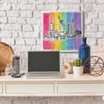 thumbnail image 2 of Stupell Industries New York City Skyline Bold Rainbow Stripe Pattern Canvas Wall Art by Mark Higden, 2 of 6