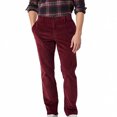 thumbnail image 2 of Men's Corduroy Pants Pleated Front Regular Fit (Red L), 2 of 8