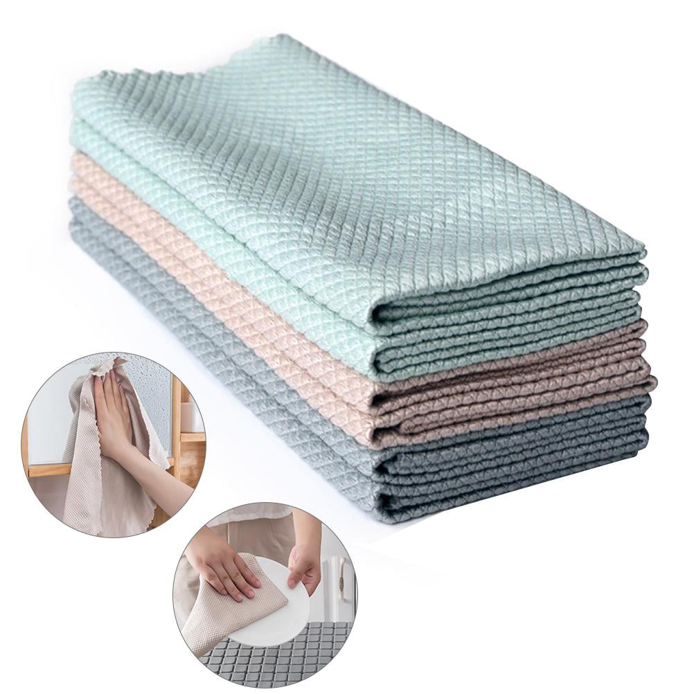 Details about   Kitchen Special Fish Scale Wipes for Glass Cleaning Housework Cleaning Cloth 