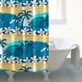 thumbnail image 5 of Boho Tropical Beach Shower Curtain with Vibrant Palm Trees, Waterproof Fabric, Machine Washable, Hooks Included, Summer Beach Palm Trees and Hawaiian Sunset, 5 of 5