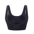 thumbnail image 4 of Women's Sports Bras Yoga Solid Sleeveless Cold Shoulder Casual Tanks Blouse Tops Intimates Sports Bras for Women Black 2XL, 4 of 5