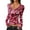 Red Floral, variant on PRETTYGARDEN Womens Long Sleeve T Shirts Fall Trendy Deep V Neck Slim Fit Basic Crop Tops Casual Going Out Top