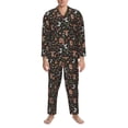 thumbnail image 3 of Lsque Cute Deer Pattern Long Sleeve Pajama Set for Men - Soft 2-Piece Sleepwear and Loungewear Set with Pockets, Comfy Nightwear-Small, 3 of 7
