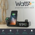 La Crosse C75709 Wattz 2.0 Black 10W Wireless Charging Station and Projection Alarm Clock