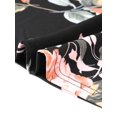 thumbnail image 5 of Agnes Orinda Women's Plus Size Blouse V Neck Floral Print Short Sleeve Casual Top Blouses Tops 4X Black, 5 of 6