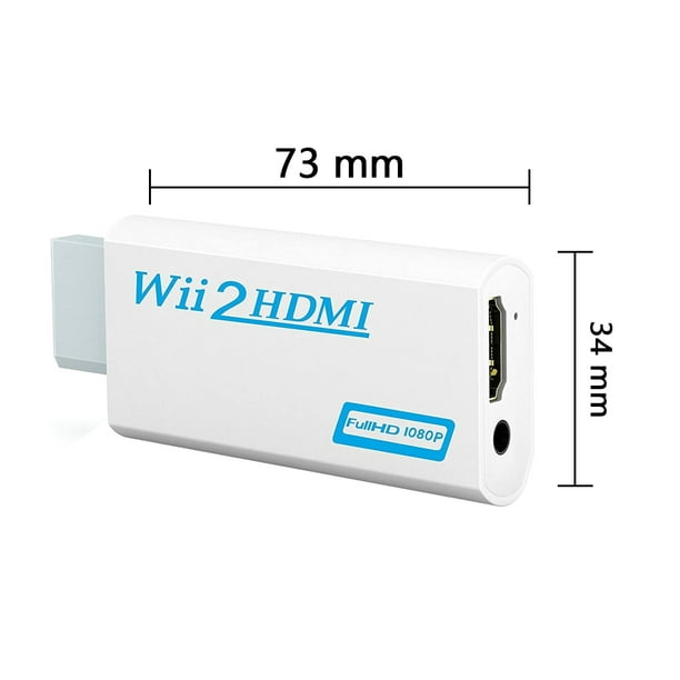 LIPTO - Wii To HDMI Adapter Converter Upscale 720p 1080p HD with 3.5mm  Audio Output 