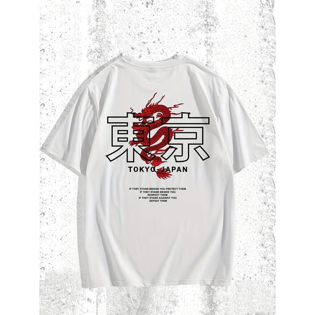 TOKYO JAPAN Print T Shirt, Tees For Men, Casual Short Sleeve T-shirt For Summer