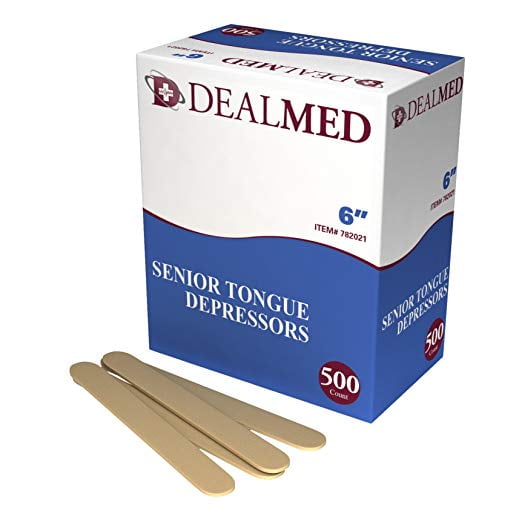 Dealmed Tongue Depressors, 6", N/S, 500/Bx