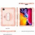 thumbnail image 4 of Dteck iPad Pro 11 2021 3rd Gen/2020 2nd Gen /2018 1st Case with Pencil Holder, Full-Body Rugged Shockproof Protective Cover Hand Strap & Shoulder Strap+360 Rotation Stand Cover,Rosegold, 4 of 9