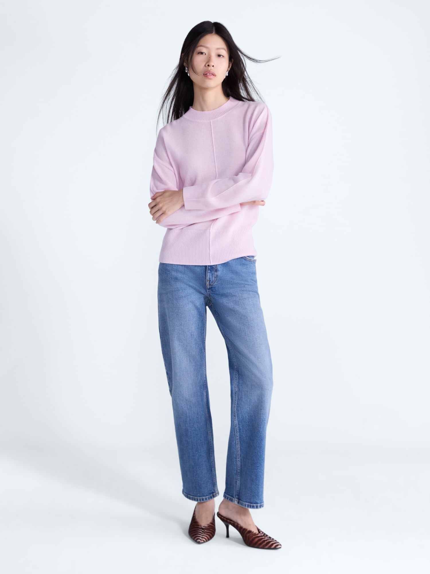 Scoop Women’s Cashmere Wedge Sweater, Lightweight, Sizes XS-XXL