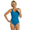 thumbnail image 6 of Sporti Textured Chlorine Resistant Scoop Back One Piece Slimsuit, High Cut, Soft Cup (Women’s), 6 of 12
