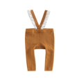 thumbnail image 1 of EIMELI Baby Suspender Pants Sleeveless Lace Trim Ribbed Knit Overalls Leggings, 1 of 6