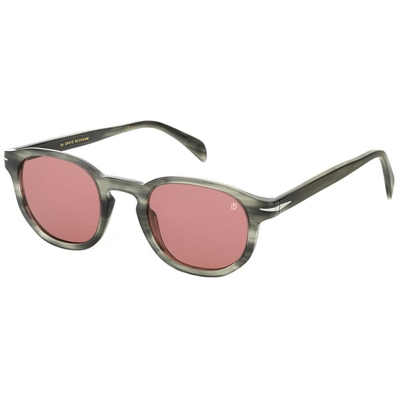 David Beckham - DB 1007/S, Round acetate men GREY HORN/PINK