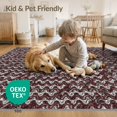 thumbnail image 4 of ODIKA 8'x10' Washable Area Rug Non-Slip Chair-Friendly Mat Geometric Layered Long Clusters Staggered Contemporary Rhythmic Repeating for Dining Room, Large Office, Lounge, 4 of 7