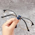 thumbnail image 3 of Montura de gafas unisex con marco de metal retro y espejo plano para mujer Montura de gafas redonda para mujer, 3 of 5