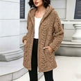 thumbnail image 5 of Womens Outwear Faux Coats Long Sleeve Fleece Jacket Casual Winter Velvet Lapel Warm Jacket Top, 5 of 10