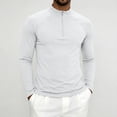 thumbnail image 2 of Linfrsh A-Shirts for Men Quarter Zip Pullover for Men Mock Neck Sweatshirt Lightweight Men's Long Sleeve Golf Shirt, 2 of 7