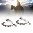 thumbnail image 4 of Crisis Espuela de Entrenamiento Ecuestre, Espuelas para Montar toros Espuelas para Montar a Caballo, Espuelas de Acero Inoxidable Estilo Vaquero del Oeste para adiestramiento Ecuestre de Caballos EOTVIA NO, 4 of 6