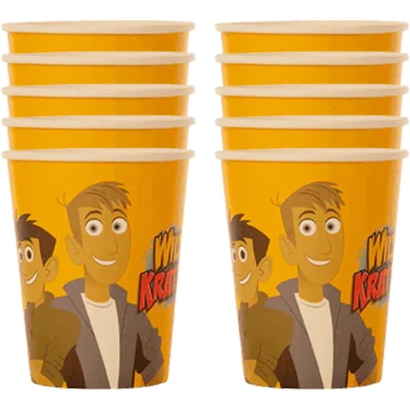 Wild Kratts Party Cups 10 Pack Kids Birthday Supplies Reusable Cartoon Adventure