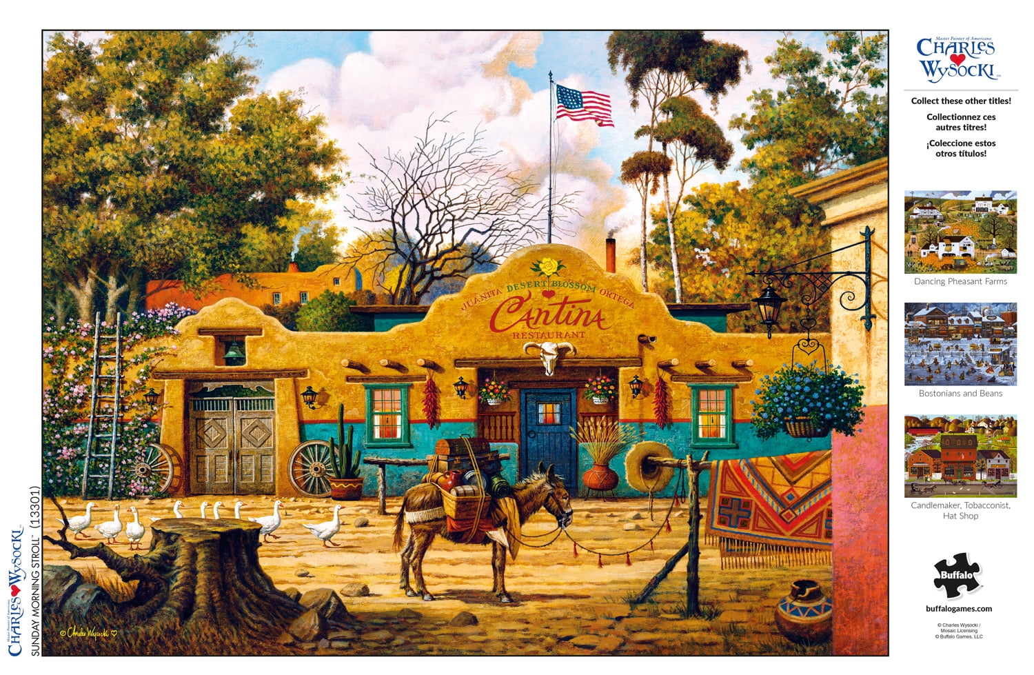 Buffalo Games 1000-Piece Charles Wysocki Sunday Morning Stroll Interlocking Jigsaw Puzzle