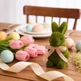 thumbnail image 6 of Tyidzon Easter Bunny Figurines, Resin Moss Rabbit Statues Easter Decorations, Flocked Bunny Easter Ornaments for Home Spring Tabletop Outdoor, 7.5", 6 of 6