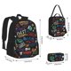 thumbnail image 2 of Disketp Basketball Mochila Estampada de Gran Capacidad con Lonchera y Estuche, Set de 3 Piezas para Estudiantes, 2 of 7
