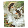 thumbnail image 1 of KLKCMS 15 Styles No Canvas Acrylic Paint Painting by Numbers Kits Two Carps, 1 of 6