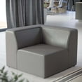 thumbnail image 1 of Modway Mingle Vegan Leather Corner Chair, Gray, 1 of 9