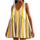 thumbnail image 1 of Vestido de Verano Casual, Vestido de Cuello en V sin Mangas Impreso Suelto Hecho de Poliéster Cómodo para el Uso Diario de Verano de Primavera, Vestido de Verano de Mujer, 1 of 5