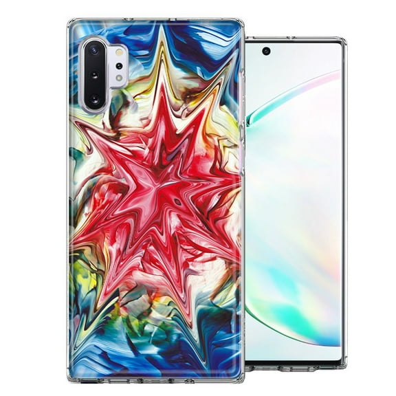 MUNDAZE For Samsung Galaxy Note 10 Plus Tie Dye Abstract Design Double Layer Phone Case Cover