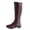 Brown, variant on Fesfesfes Riding Boots For Women Winter Boots Shoes Low-Heel Comfortable Outdoor Non-Slip Outdoor Mid-Calf Boots US:7(39)