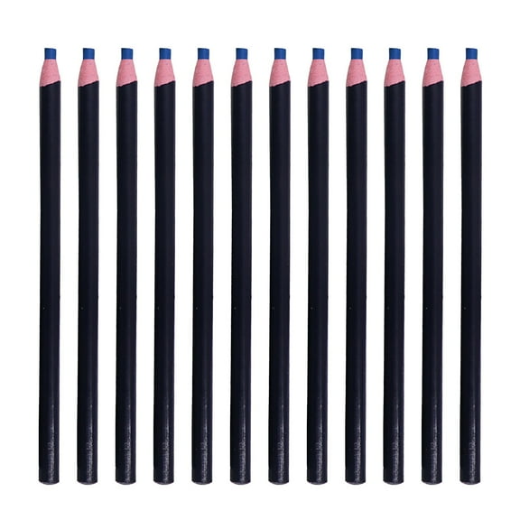 12 Pcs Markers Pencils,Marker Wax Pencils Multi-Surface,Peel Off Grease Pencils for Metal,Glass,Vinyl,Wood,Fabric,Rubber,Plastic,Non-Sharpening Professional Art Supplies for DIY Crafts,6.7inch(Blue)