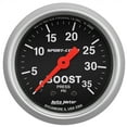 thumbnail image 5 of AutoMeter Jauge Boost 3304 Sport-Comp; 2-1/16 Pouces; Balayage Mécanique Complet; 0-35 PSI; Analogique; Visage Noir/cadre Brossé/aiguille Orange; Illuminé, 5 of 5