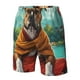 thumbnail image 4 of Fotbe Meditating French Bulldog Trajes de Baño Estampados para Hombre, Shorts de Verano de Secado Rápido, Ropa de Playa, Bañadores-Small, 4 of 6