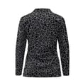 thumbnail image 3 of Uorisanigo Black Leopard Print Women's Dry-Fit Golf Polo Shirts Fashion Breathable Hiking Running Workout Tops Quarter Zip Athletic Tops for Tennis Hiking & Outdoor Sports, 3 of 7