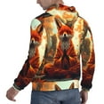 thumbnail image 6 of Pofeuu Maple Leaf Meditating Fox Print Mens Casual Hooded Collar Drawstring Hoodies Pullover Sweatshirts Casual Long Sleeve Shirts-3X-Large, 6 of 7