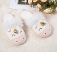 thumbnail image 4 of Kids Slippers Unicorn Cute House Slippers Memory Foam Girls Fuzzy Slides, 4 of 5