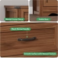 thumbnail image 6 of FANRAL Nightstand Set of 2,3 Drawer Farmhouse Nightstands,Wooden Bedside Table Set,Sturdy Storage End Tables for Bedroom Living Room,Walnut Night Stand, 6 of 7