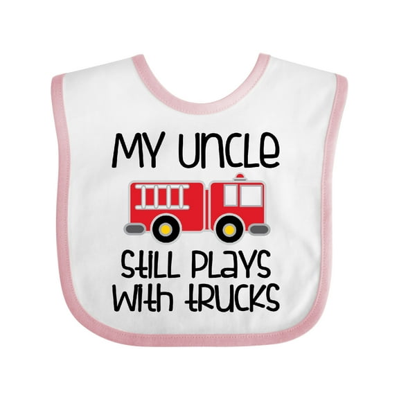 Inktastic Uncle Firefighter for Nephew Boys or Girls Baby Bib