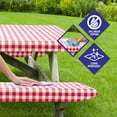 thumbnail image 6 of Sorfey Rectangle Fitted Picnic Table Cover with Bench Covers, Red 30" x 96", 6 of 6
