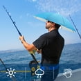 thumbnail image 6 of Uxcell Umbrella Hat 27Inch Hands Free Umbrella Caps for Fishing Camping Rose Red, 6 of 7